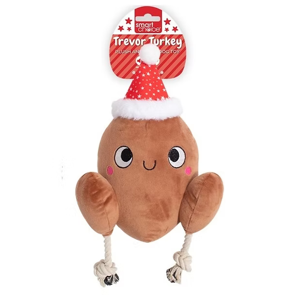 Plush Christmas Turkey Dog Toy