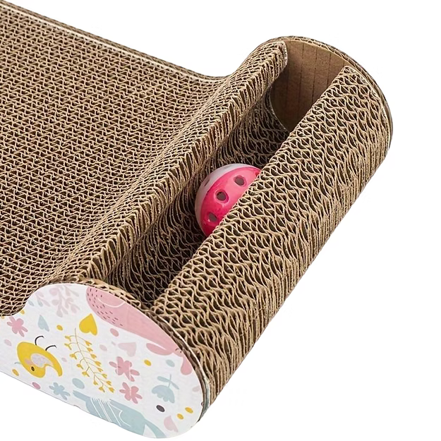 Large bell and catnip cat scratcher