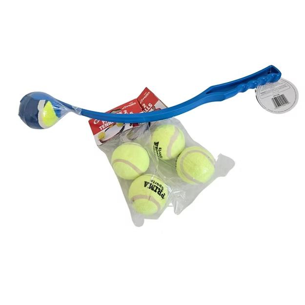 Tennis ball launcher and refill pack