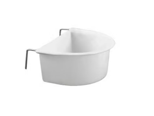 White Cage Water Trough with Hooks - GCCF Compliant