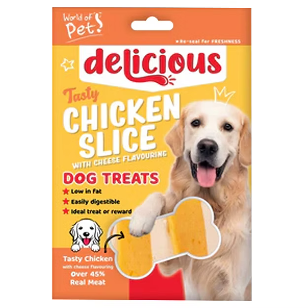 World of Pets Chicken & Cheese Slices 8 pack
