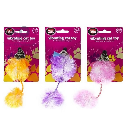 String pull vibration cat toy
