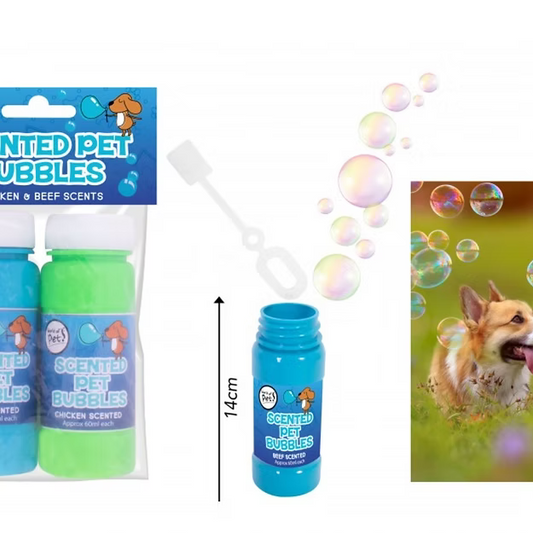 Chicken and Beef scented pet bubbles