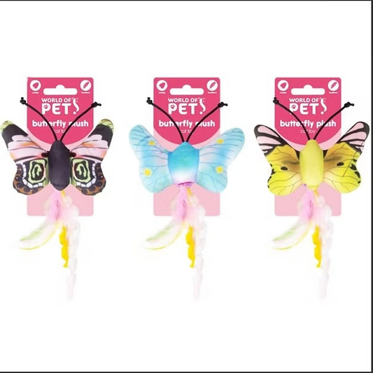Catnip plush butterfly toy