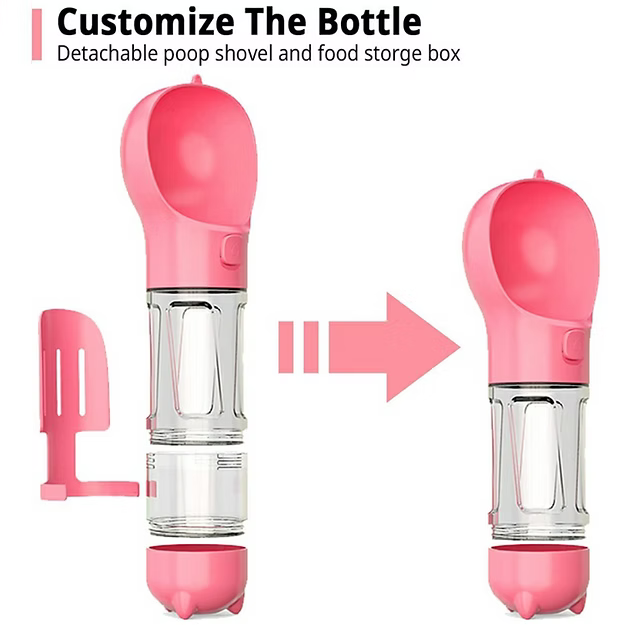 300 ml Pet Dog Water Bottle Portable Drinking Water Dispenser with Poo bag