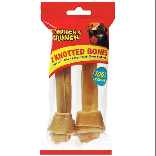 Munch & Crunch knotted rawhide bone (6 inch)