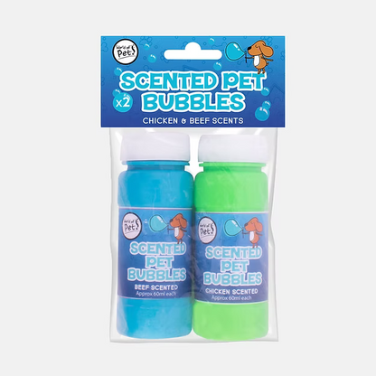 Chicken and Beef scented pet bubbles