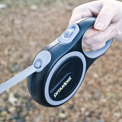 8mm Retractable dog lead from ProudPet - Grey