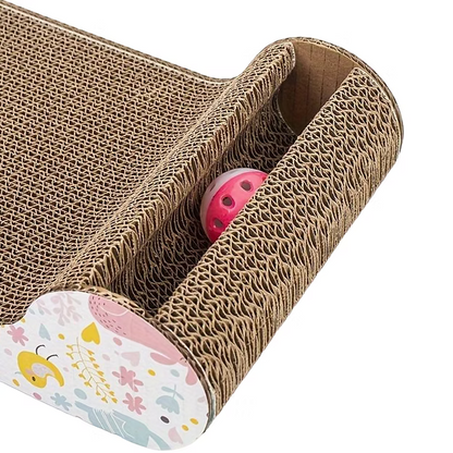 Large bell and catnip cat scratcher