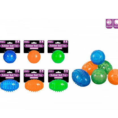 Squeaky Rubber Ball Dog Toy