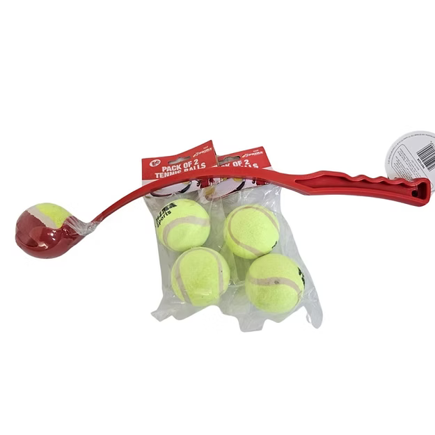 Tennis ball launcher and refill pack